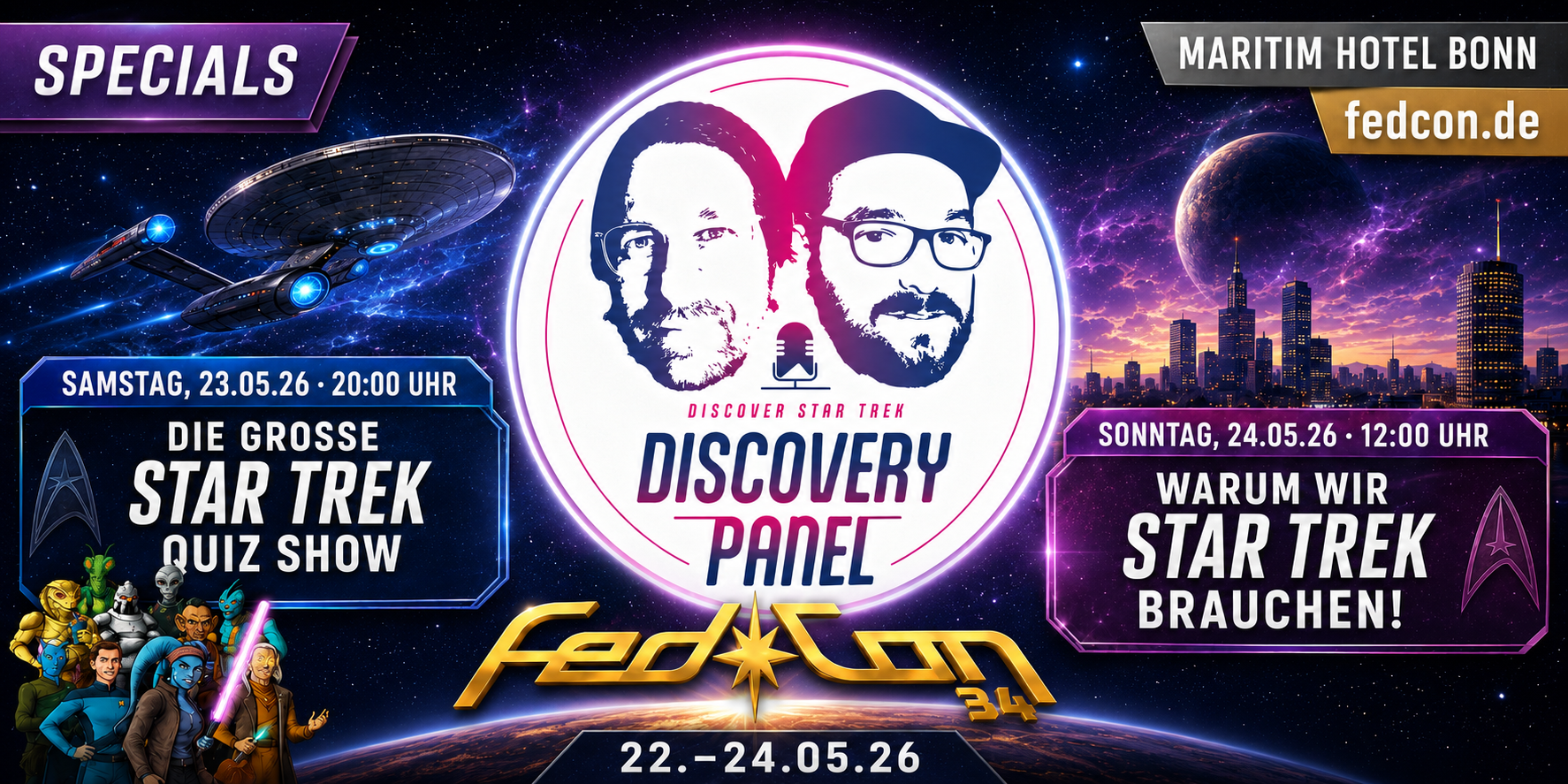 Discovery Panel auf der FedCon 34: Samstagabend wird gequizzt, Sonntagmittag wird gerettet